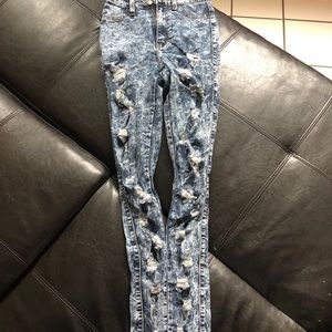 Ripped Acid Wash Jeans